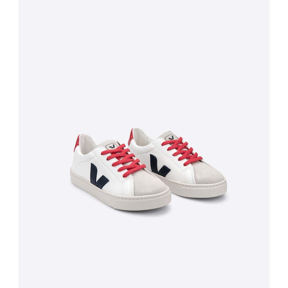 Veja ESPLAR LACES CHROMEFREE Kids' Shoes White/Red | NZ 734UZG